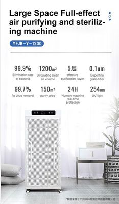 130W الطبية HEPA الأشعة فوق البنفسجية لتنقية الهواء البلازما